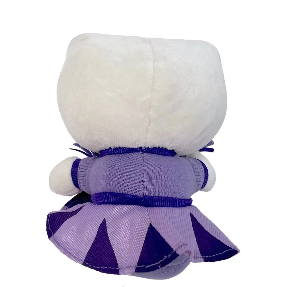Sanrio Hello Kitty Nakajima Plush With Pom Poms Purple Cheerleader 7” 2004